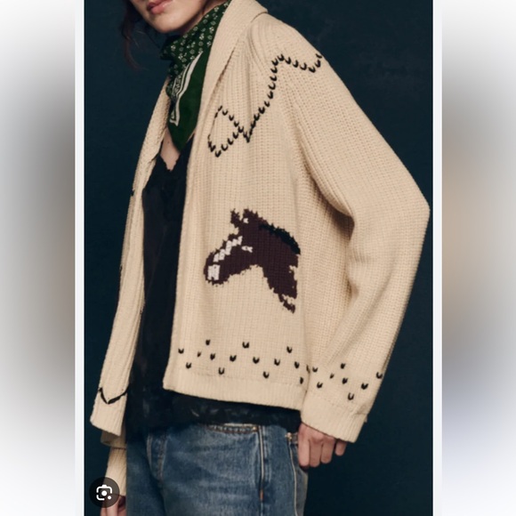 The Great. Lodge Horse Cardigan *as seen on The Pitt* size 3 or Large - Picture 6 of 12